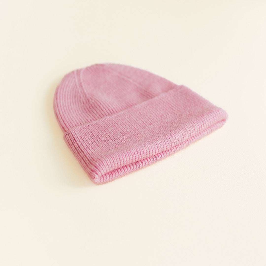 Hvid Beanie Fonzie Newborn Cotton Candy