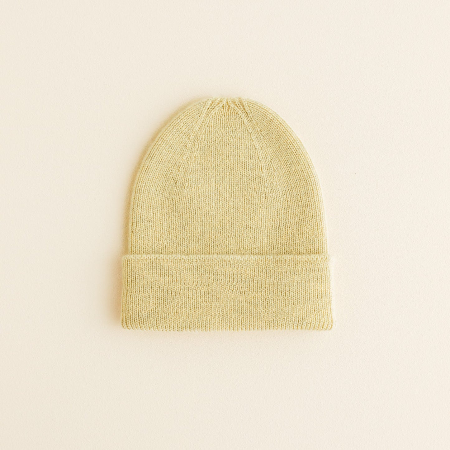 Hvid Beanie Fonzie Newborn Light Yellow