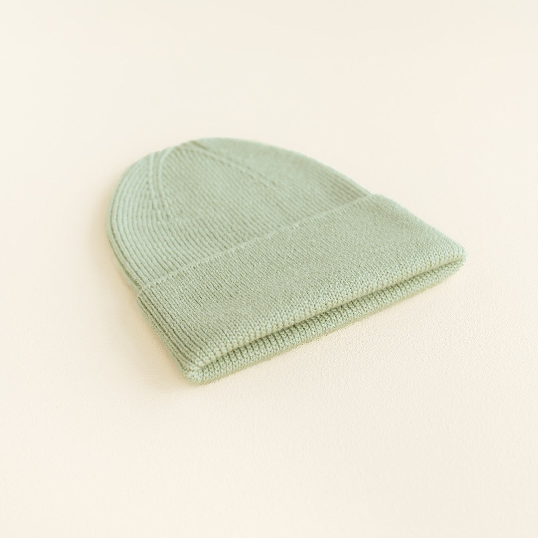Hvid Beanie Fonzie Newborn Mint