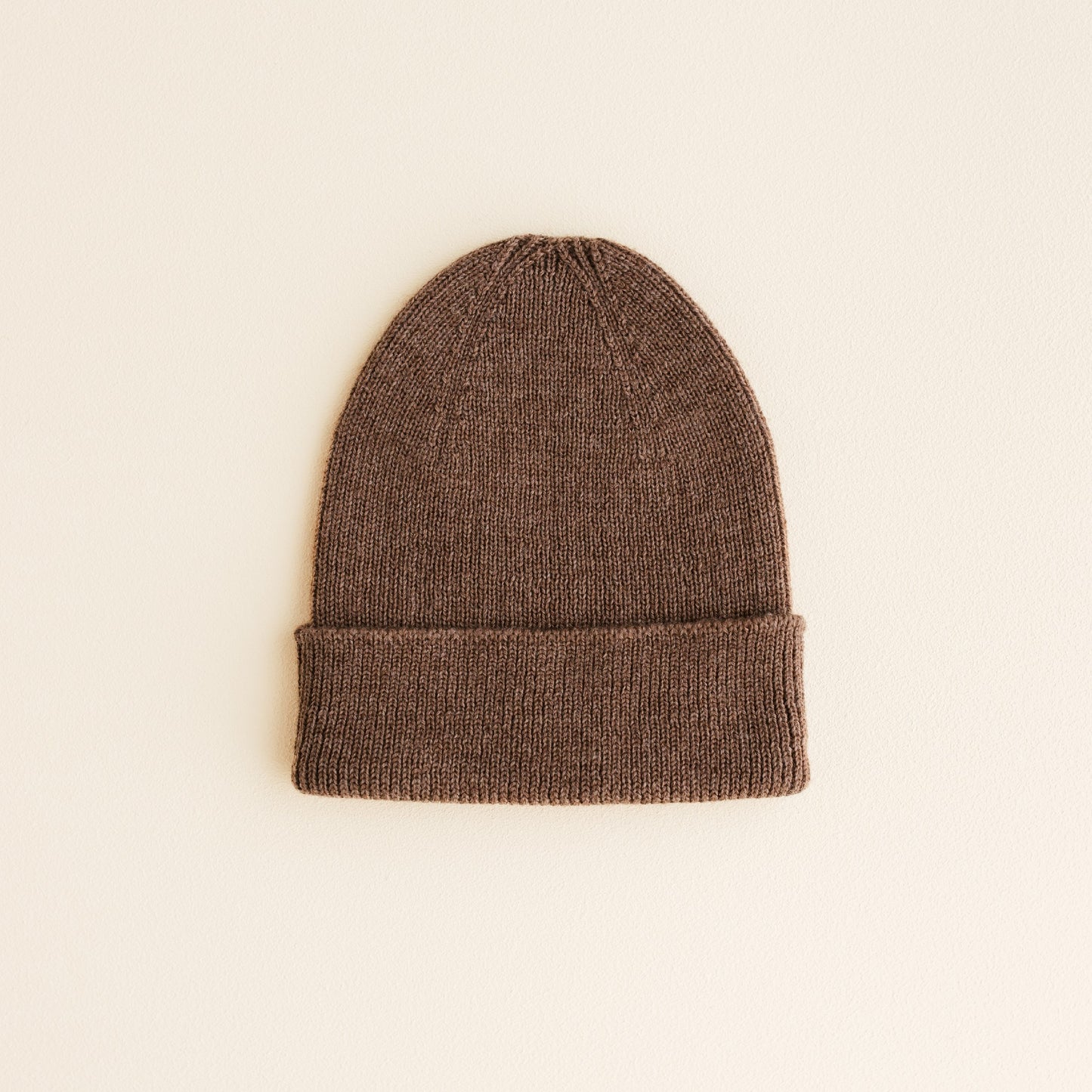 Hvid Beanie Fonzie Newborn Mocha