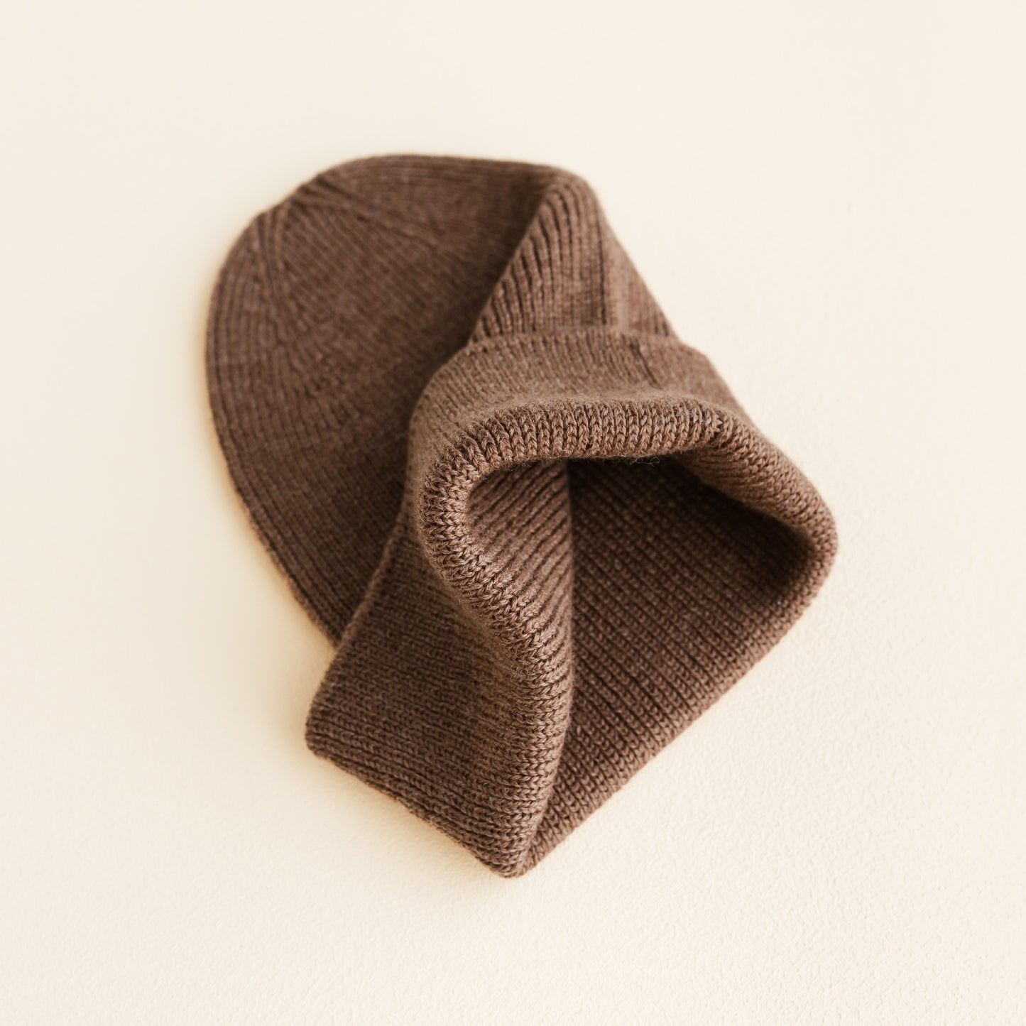 Hvid Beanie Fonzie Newborn Mocha