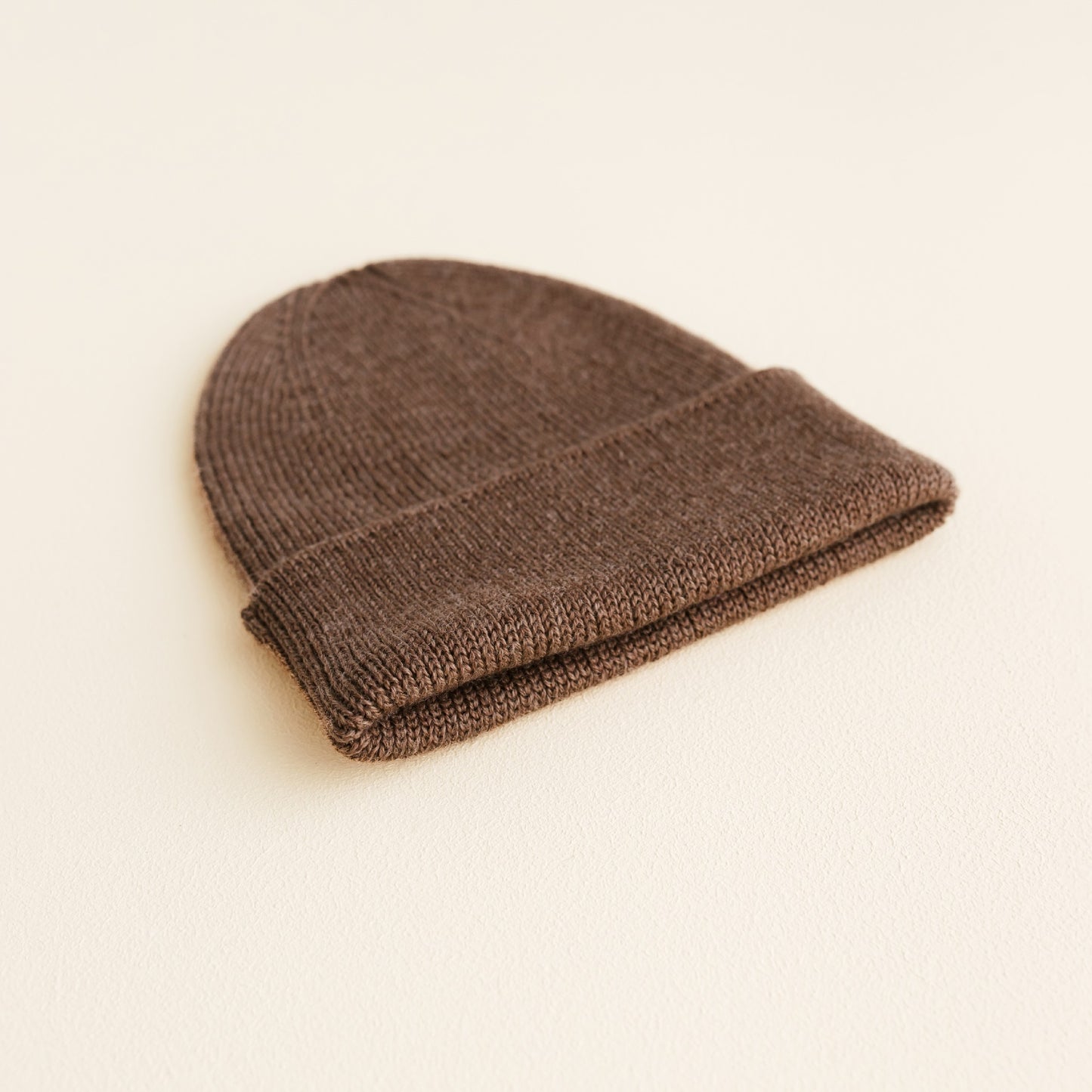 Hvid Beanie Fonzie Newborn Mocha