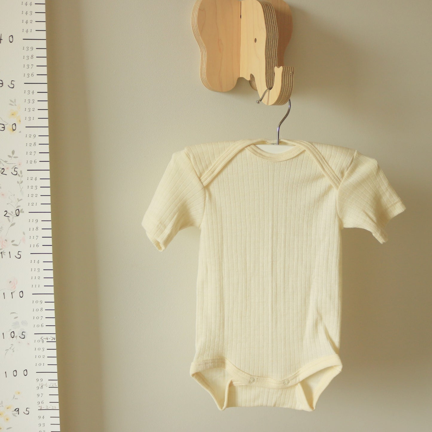 Cosilana Romper Korte Mouwen Naturel Zijde/Wol/Katoen