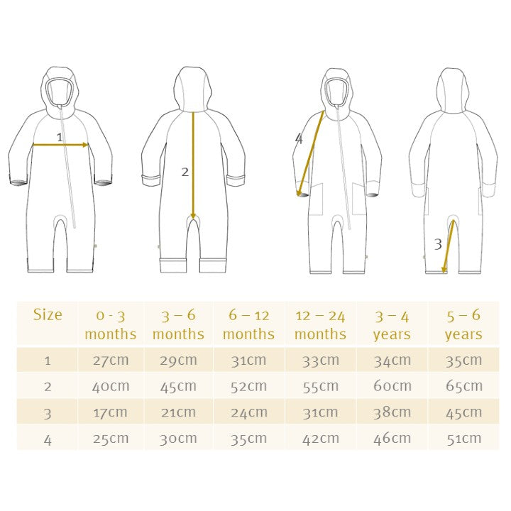 Disana Overall met Rits Gekookte Wol Caramel