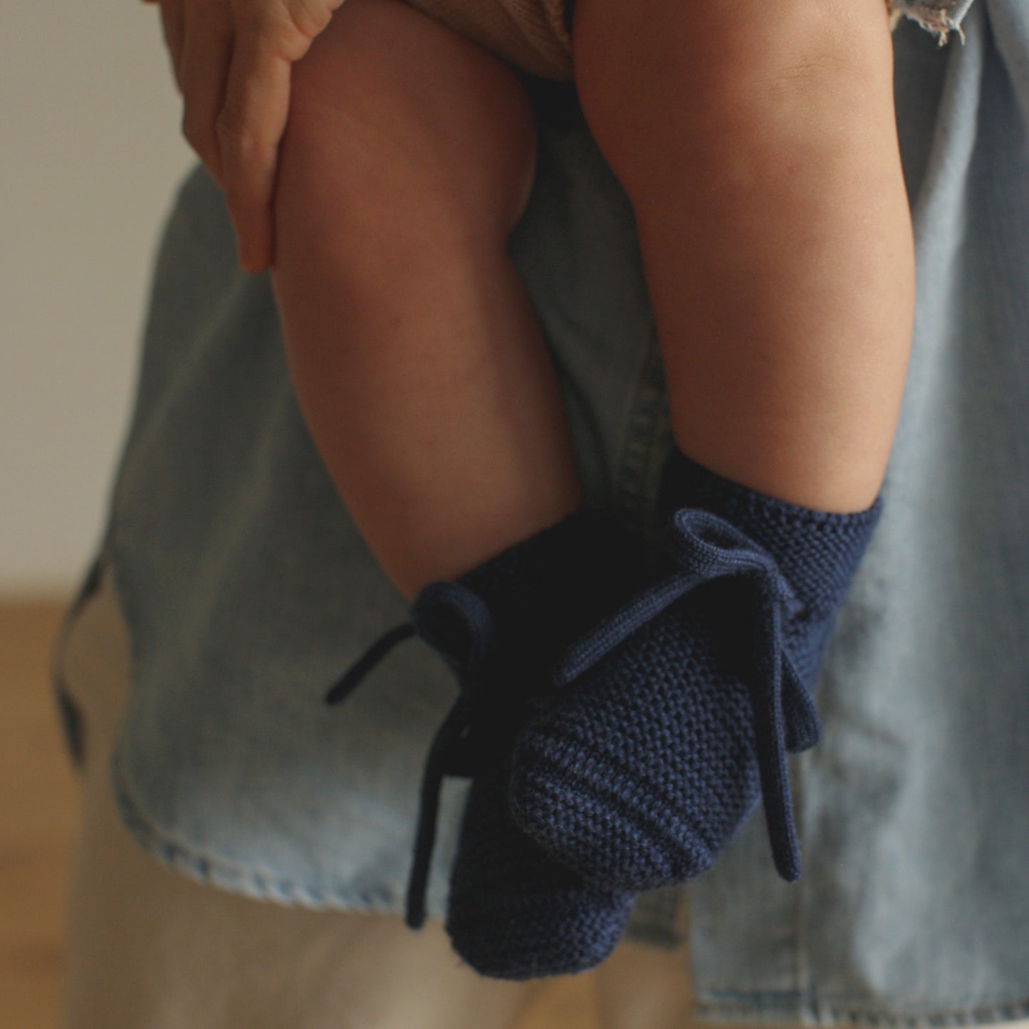 Hvid Baby Slofjes Blue