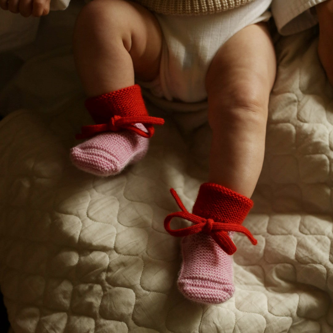 Hvid Babyslofjes Cotton Candy Red