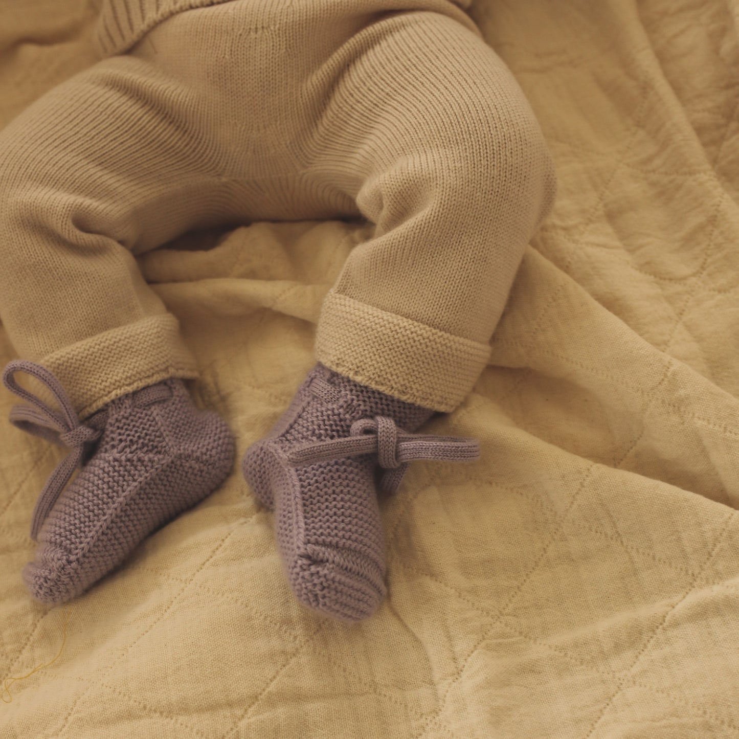 Hvid Baby Slofjes Lilac
