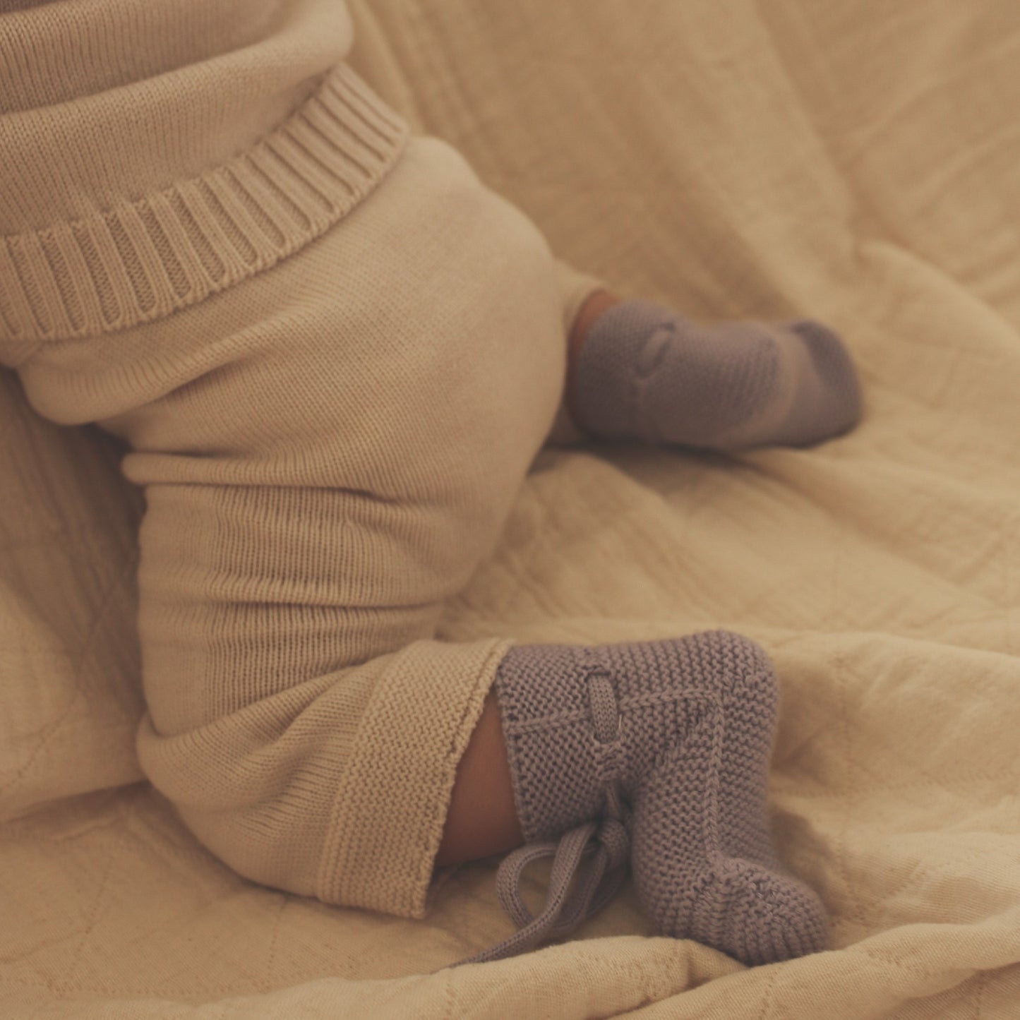 Hvid Baby Slofjes Lilac