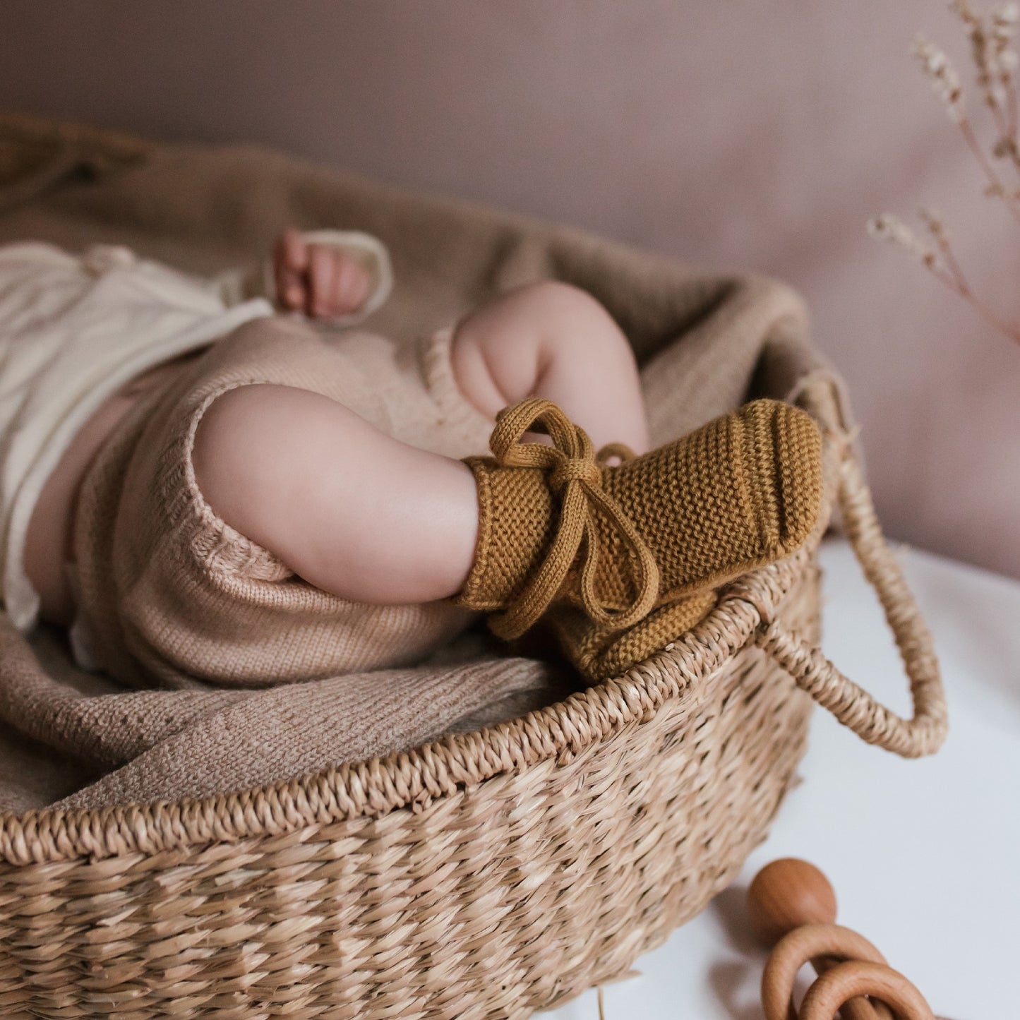 Hvid Baby Slofjes Ochre