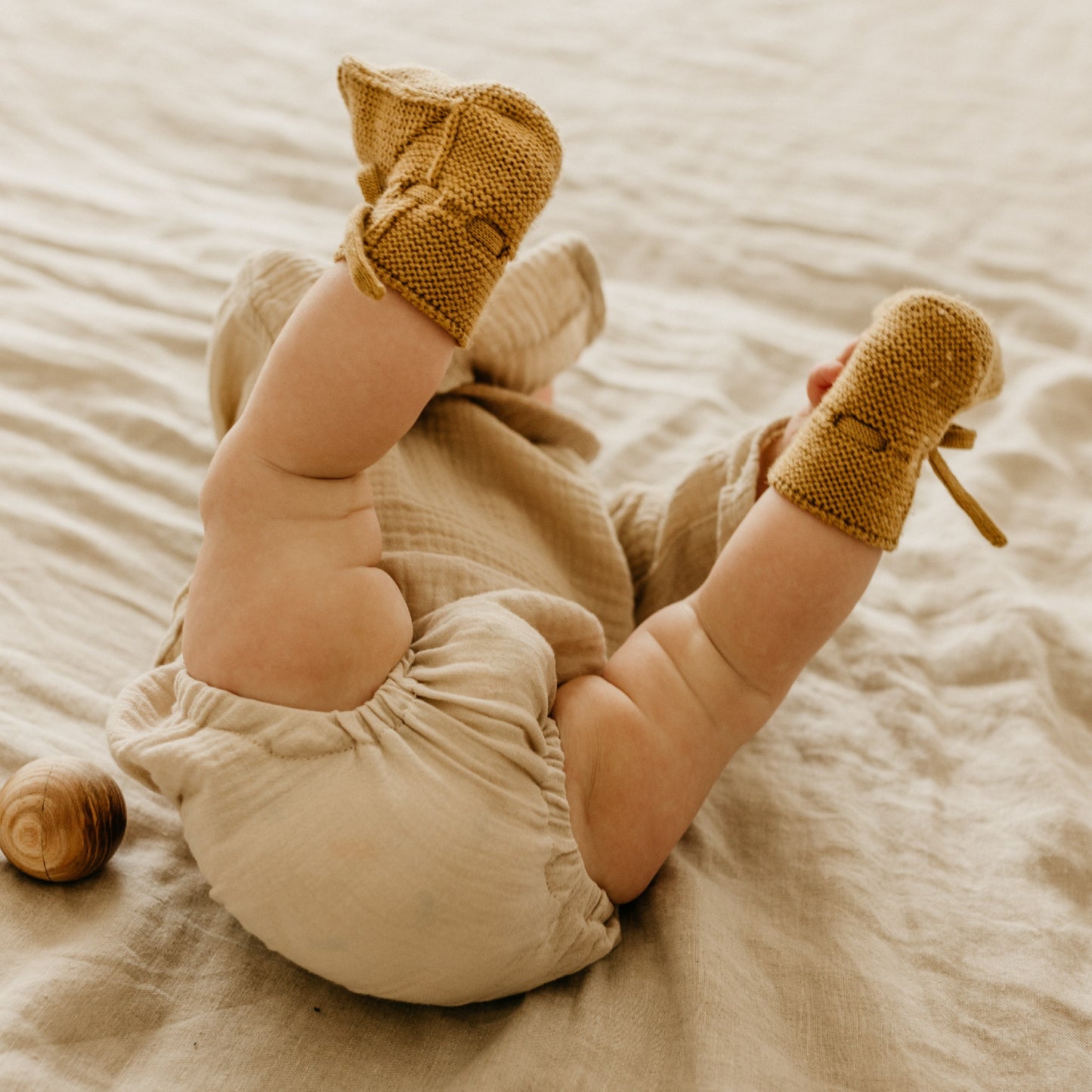 Hvid Baby Slofjes Ochre
