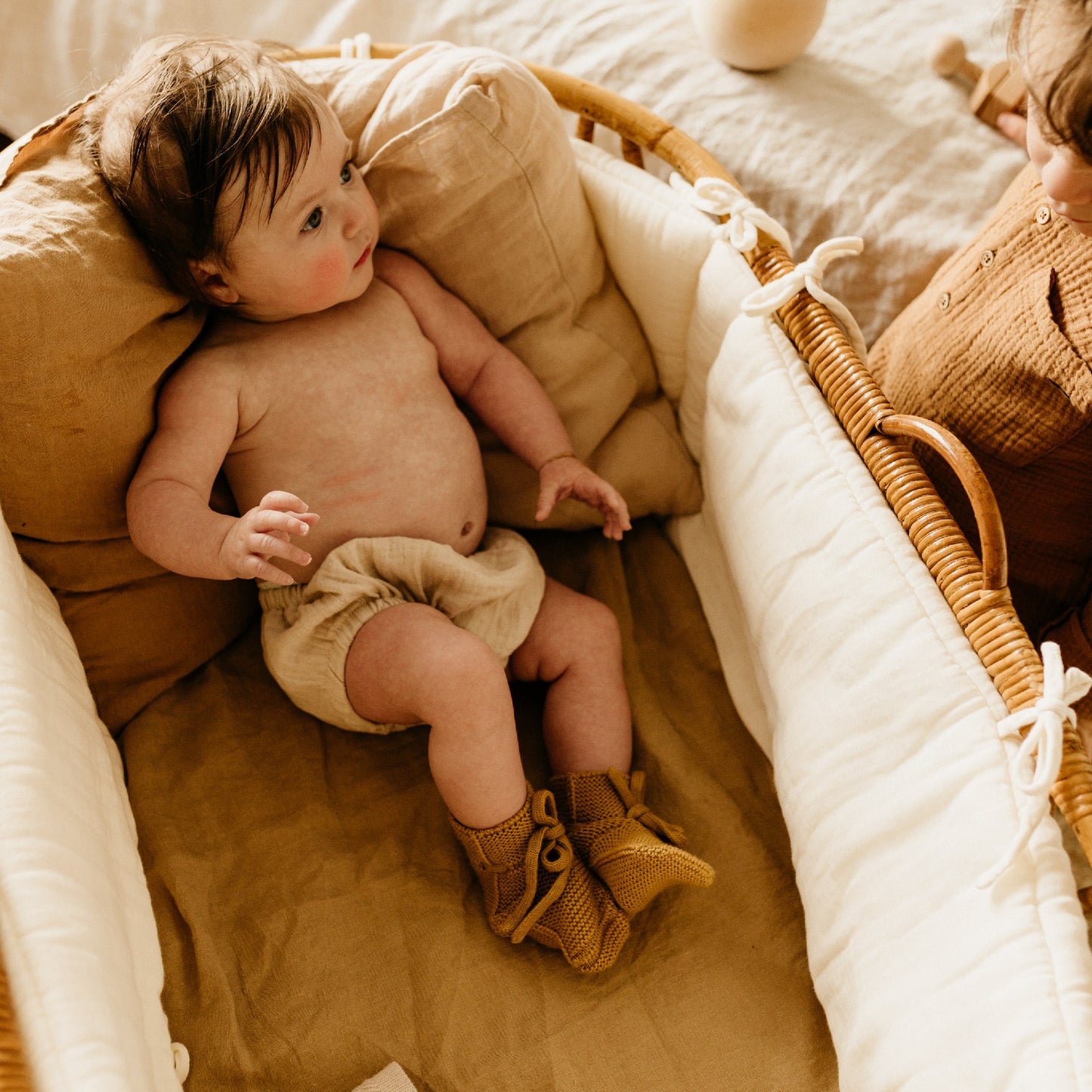 Hvid Baby Slofjes Ochre