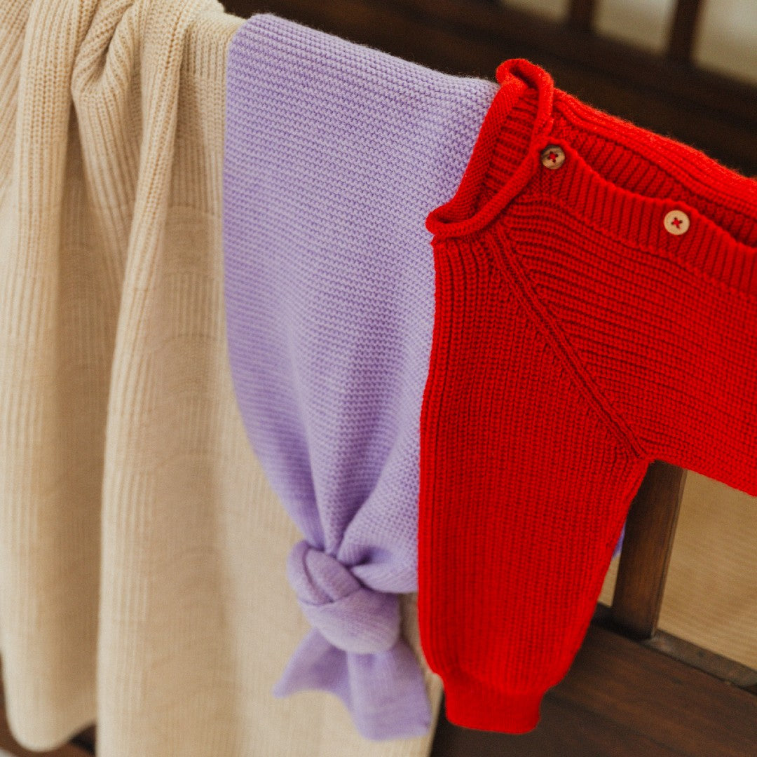 Hvid Cardigan Inga Red