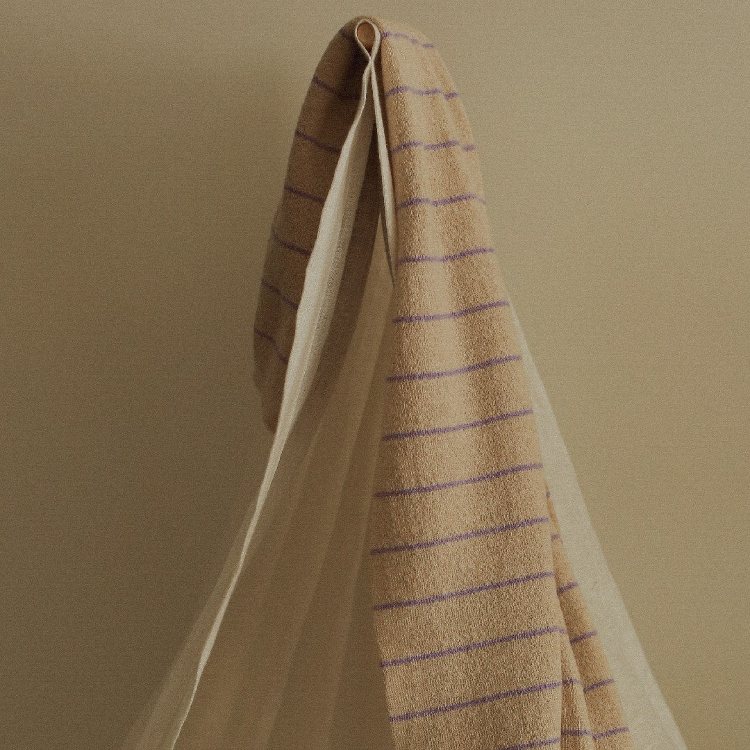 Hvid Deken Harry Cream Lilac 70x95cm