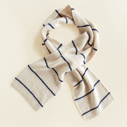 Hvid Sjaal Igor Cream Blue