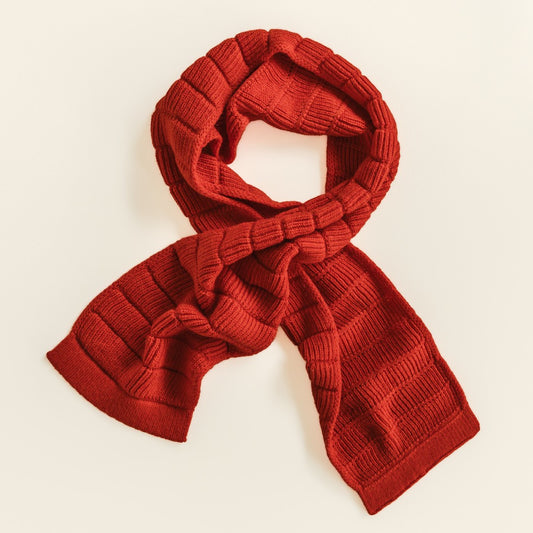 Hvid Sjaal Jacobino Red