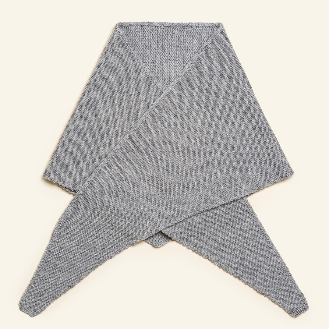 Hvid Sjaal Josephina Grey Melange