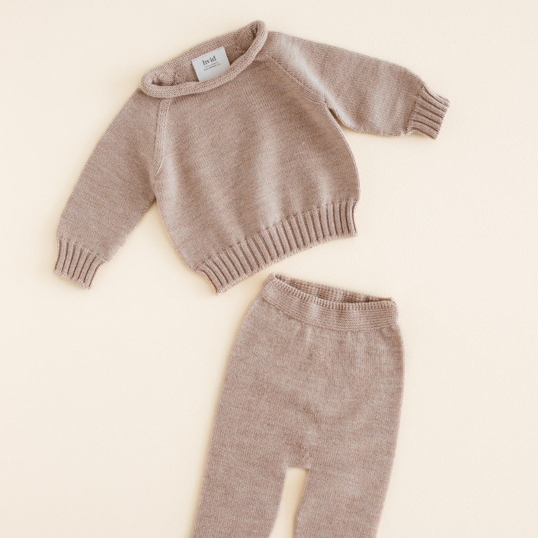 Hvid Sweater Georgette Sand