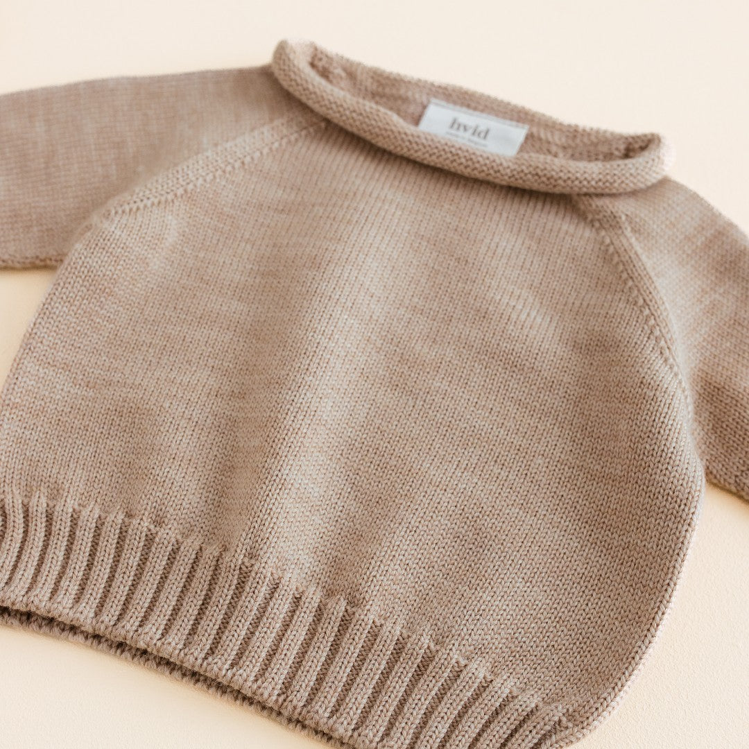 Hvid Sweater Georgette Sand