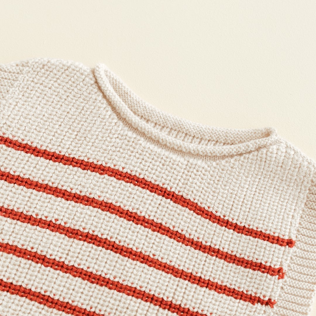 Hvid Vest Harvey Cream Red