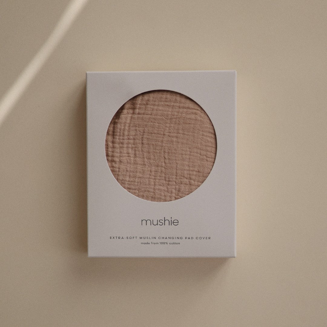 Mushie Aankleedkussenhoes Pale Taupe