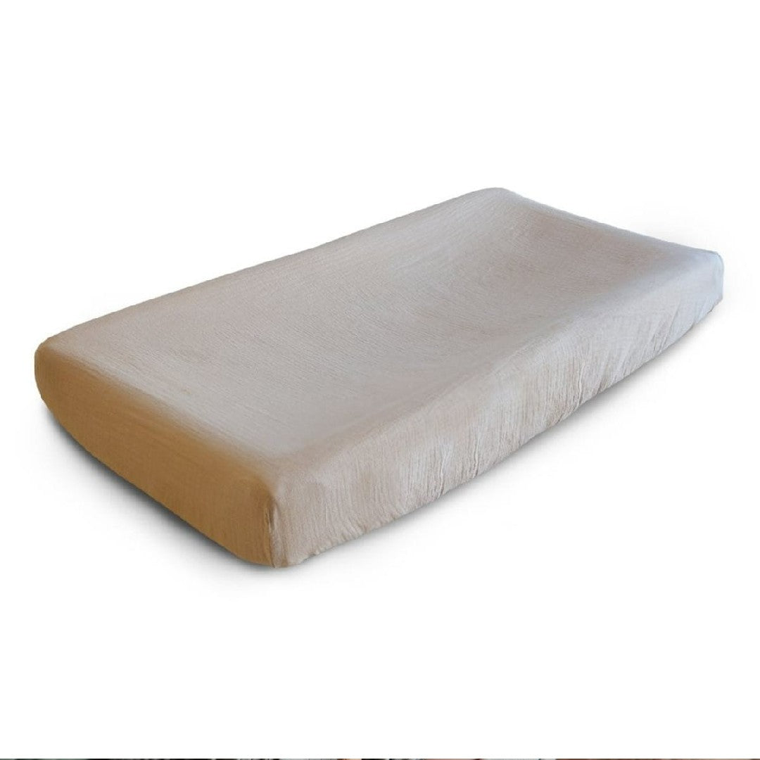 Mushie Aankleedkussenhoes Pale Taupe