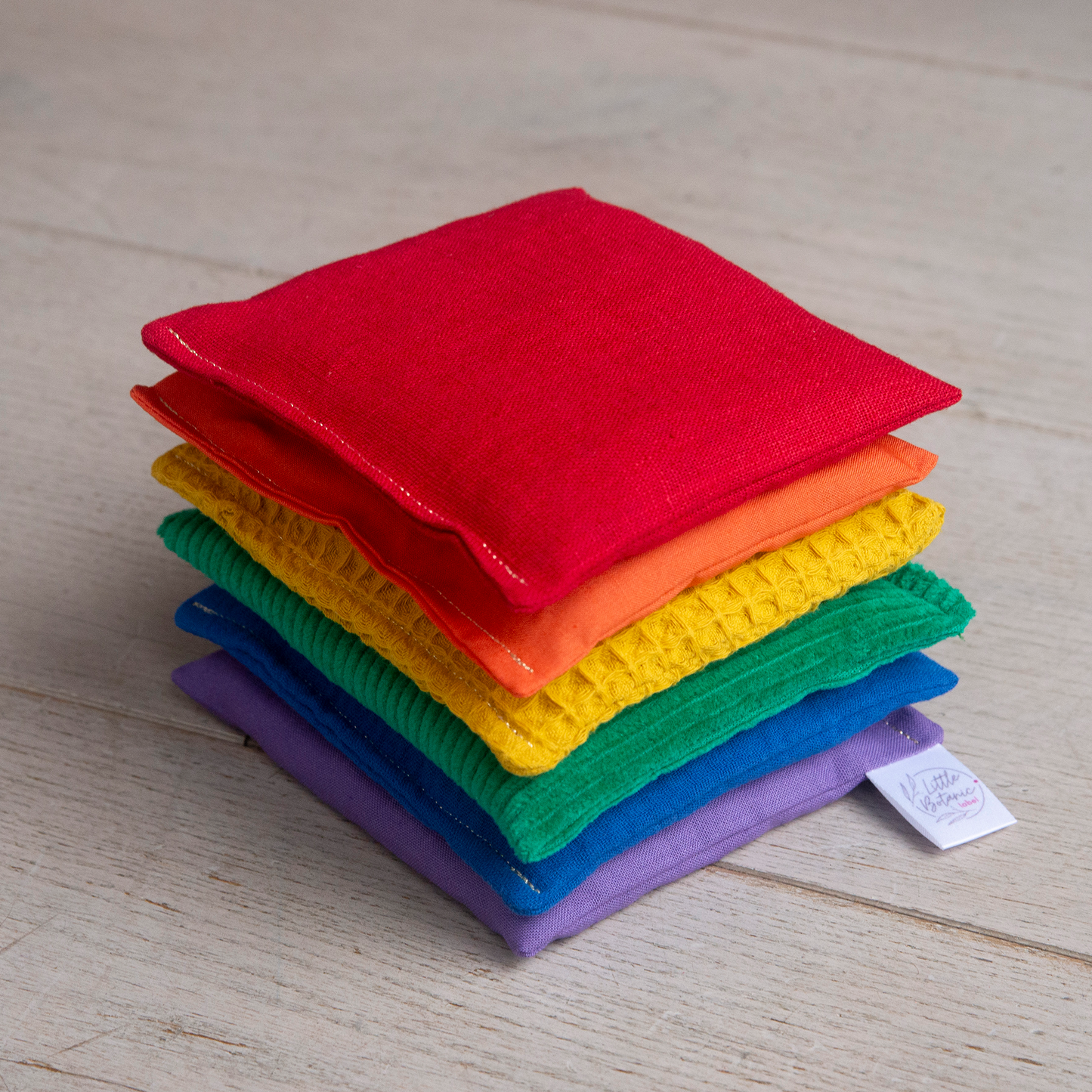 Little Botanic Label Sensorische Pittenzakjes Regenboog