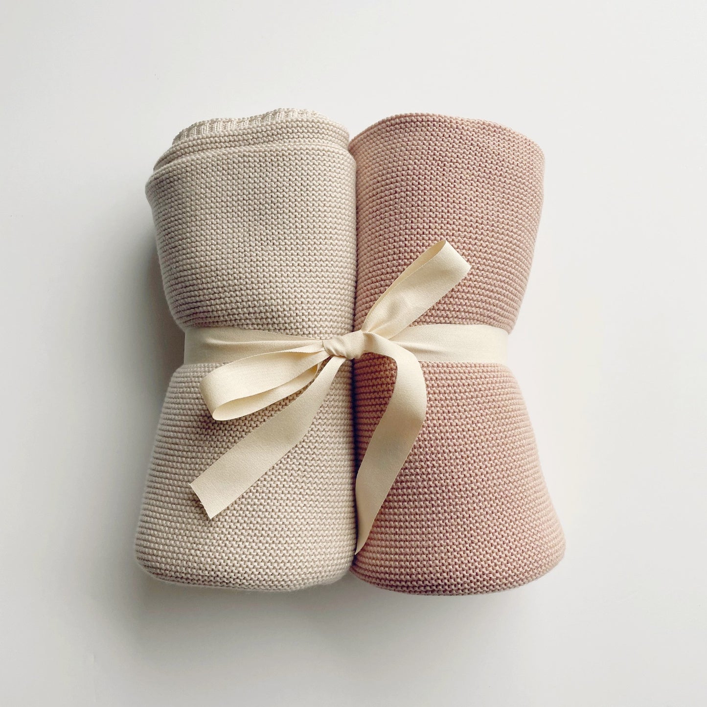 Minumini Bamboe Deken Peach Dust & Creamy Smoke 80x100cm
