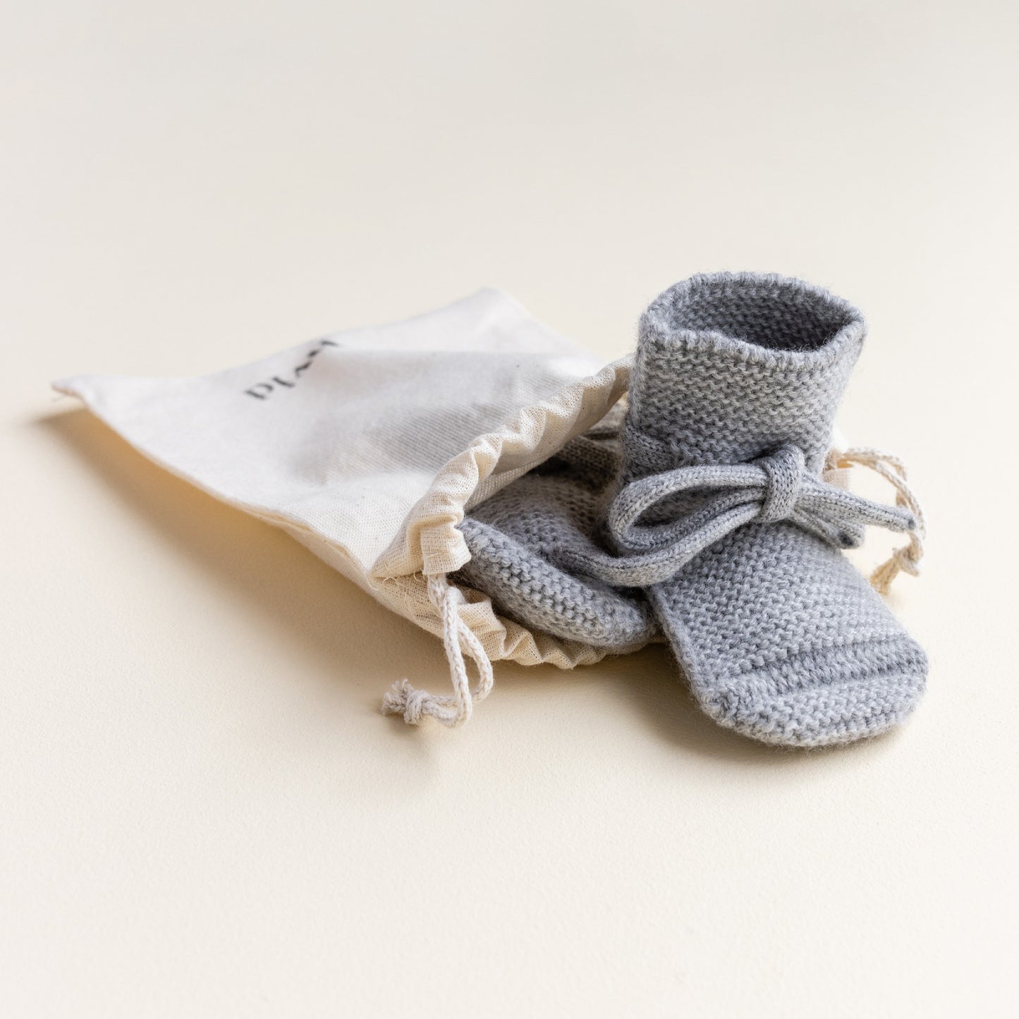 Hvid Baby Slofjes Grey Melange