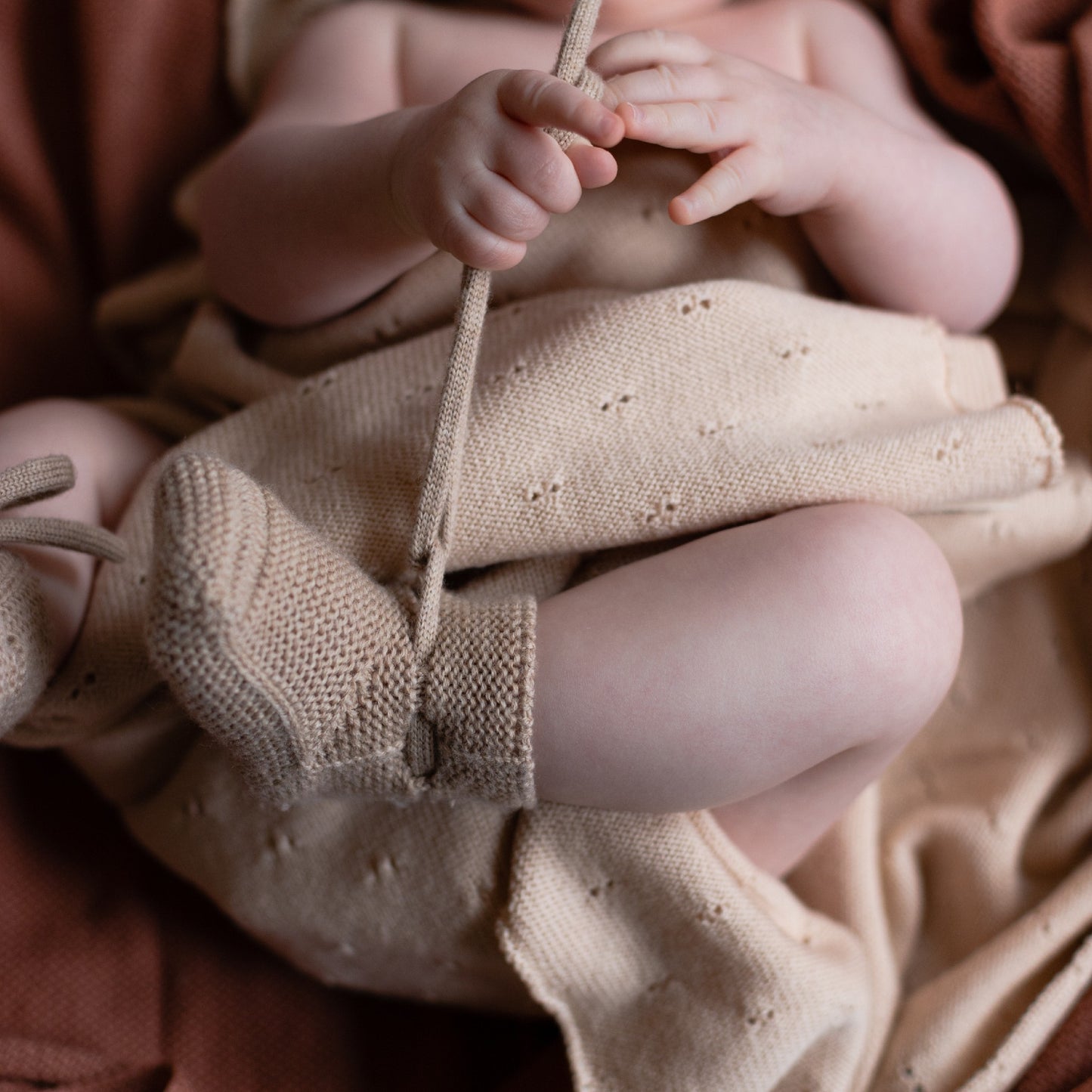 Hvid Baby Slofjes Sand