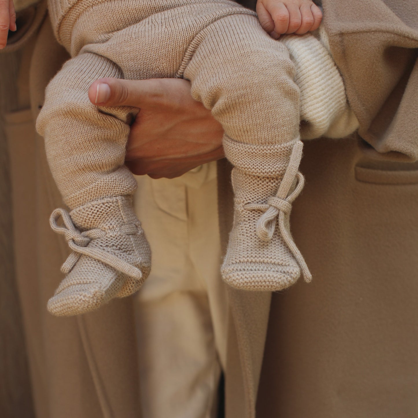 Hvid Baby Slofjes Sand