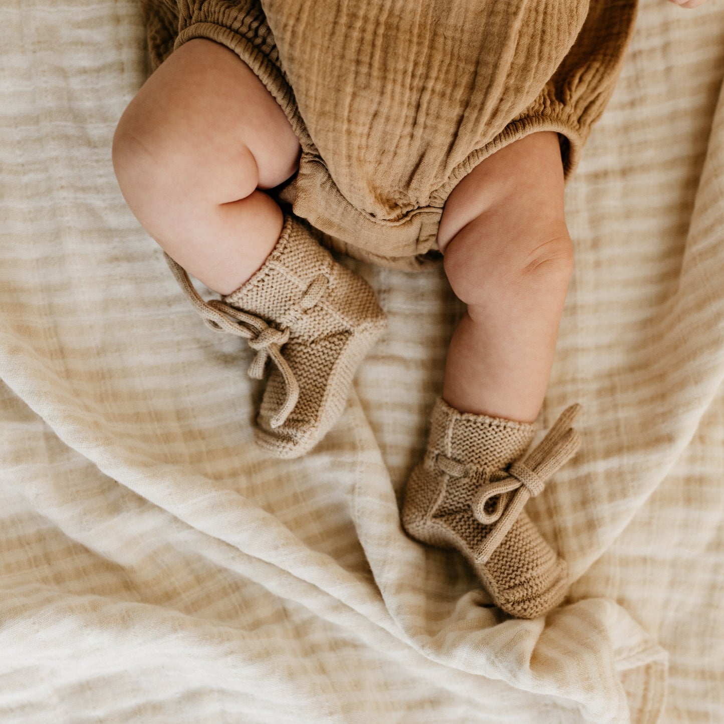Hvid Baby Slofjes Sand