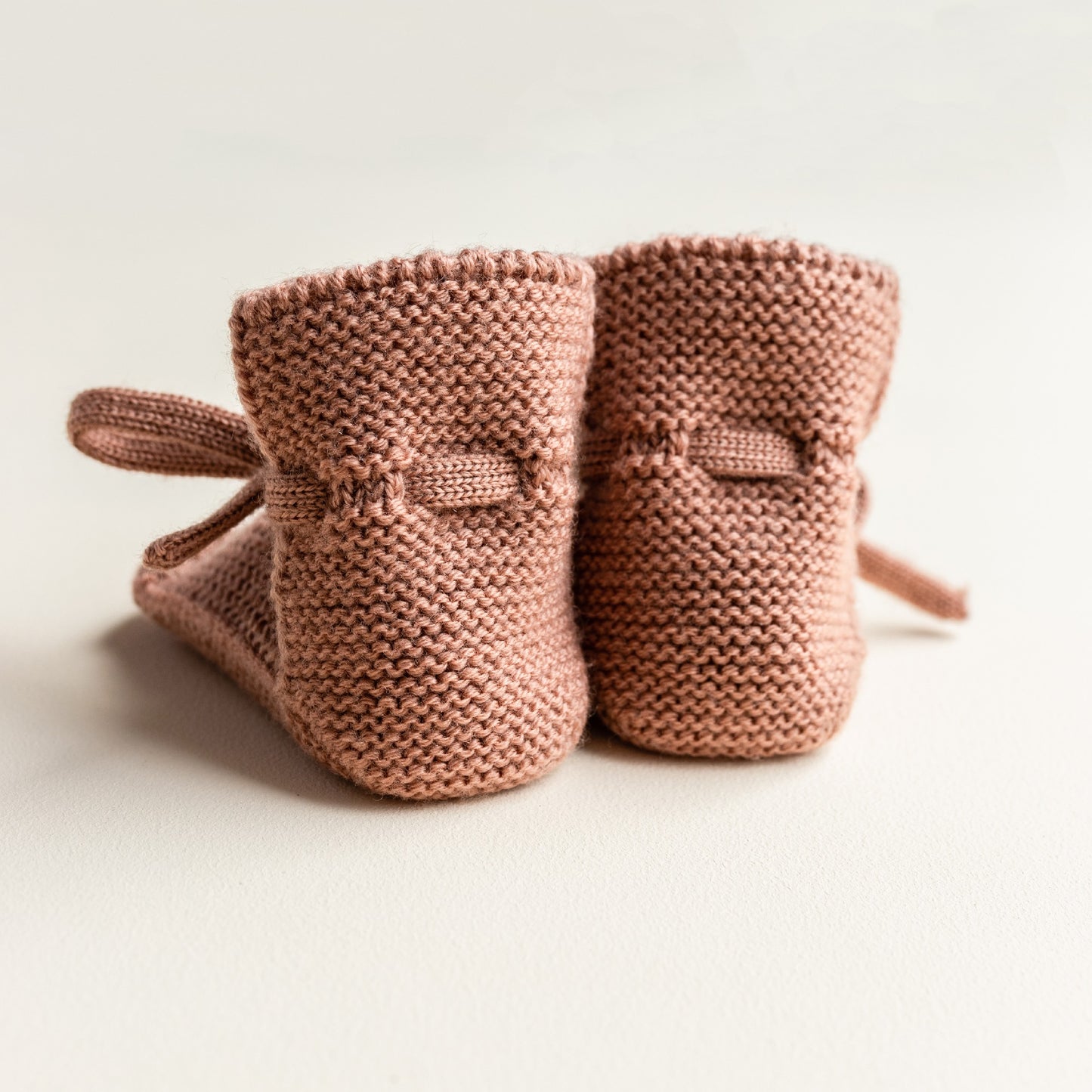 Hvid Baby Slofjes Terracotta