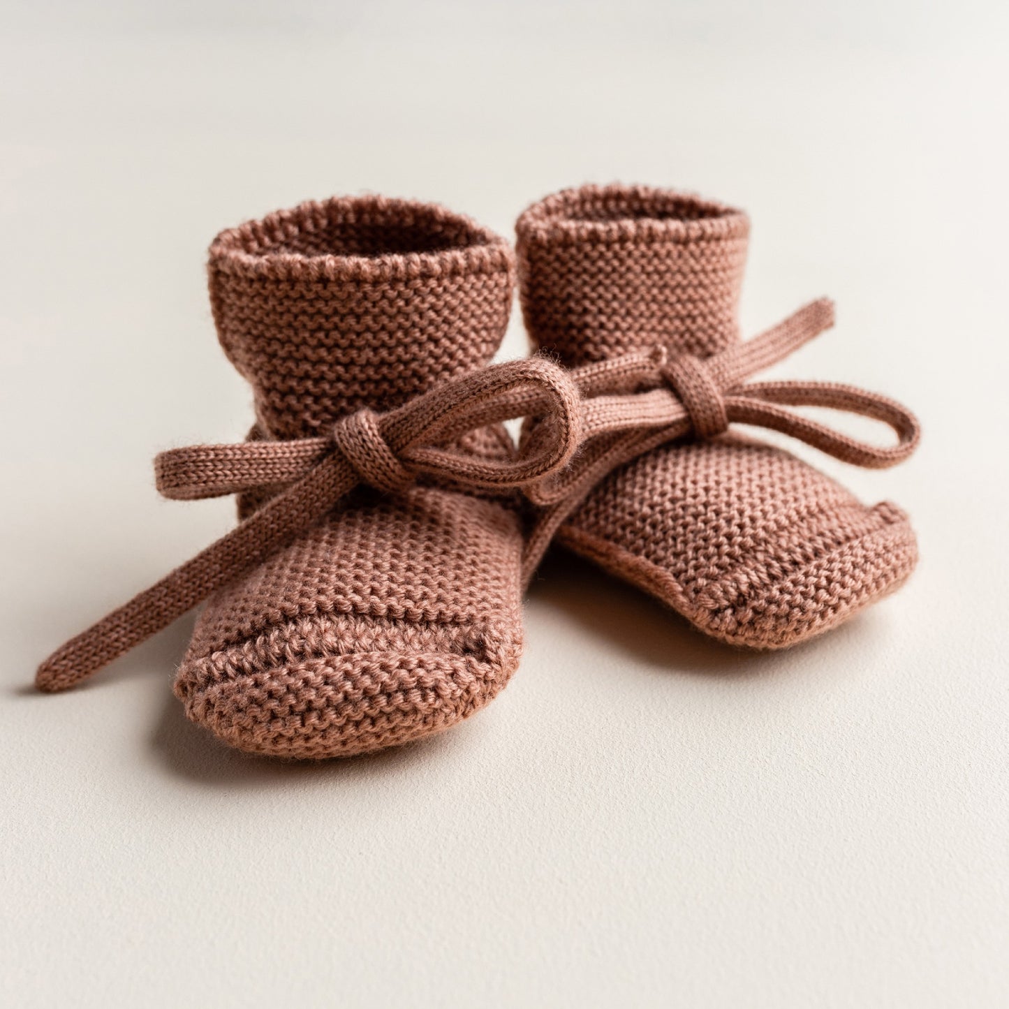 Hvid Baby Slofjes Terracotta