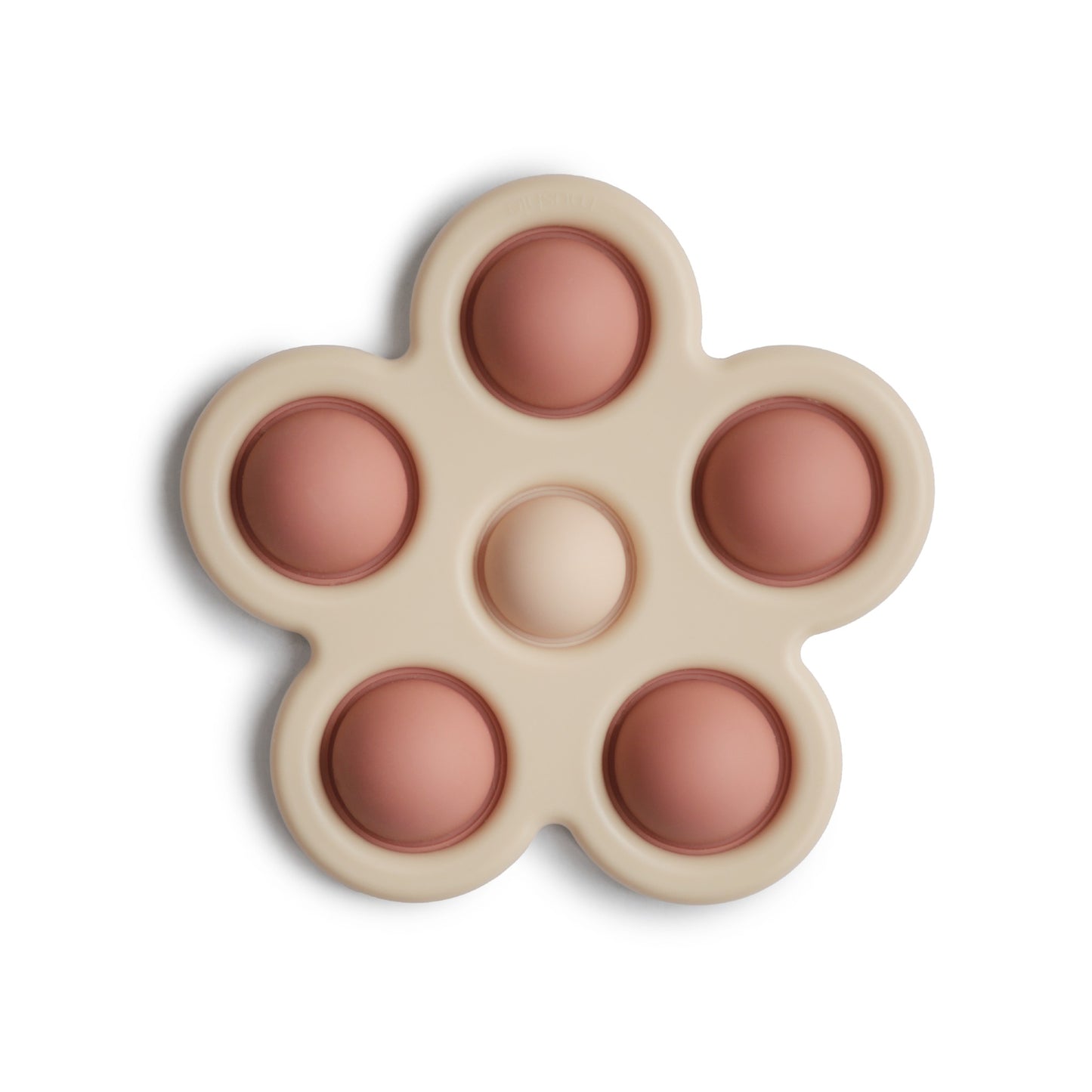 Mushie Flower Press Toy Rose Blush Shifting Sand