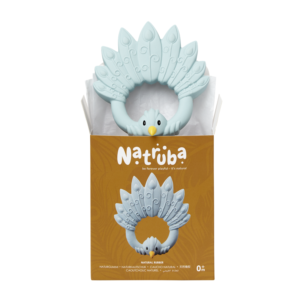 Natruba Bijtring Pauw lichtblauw