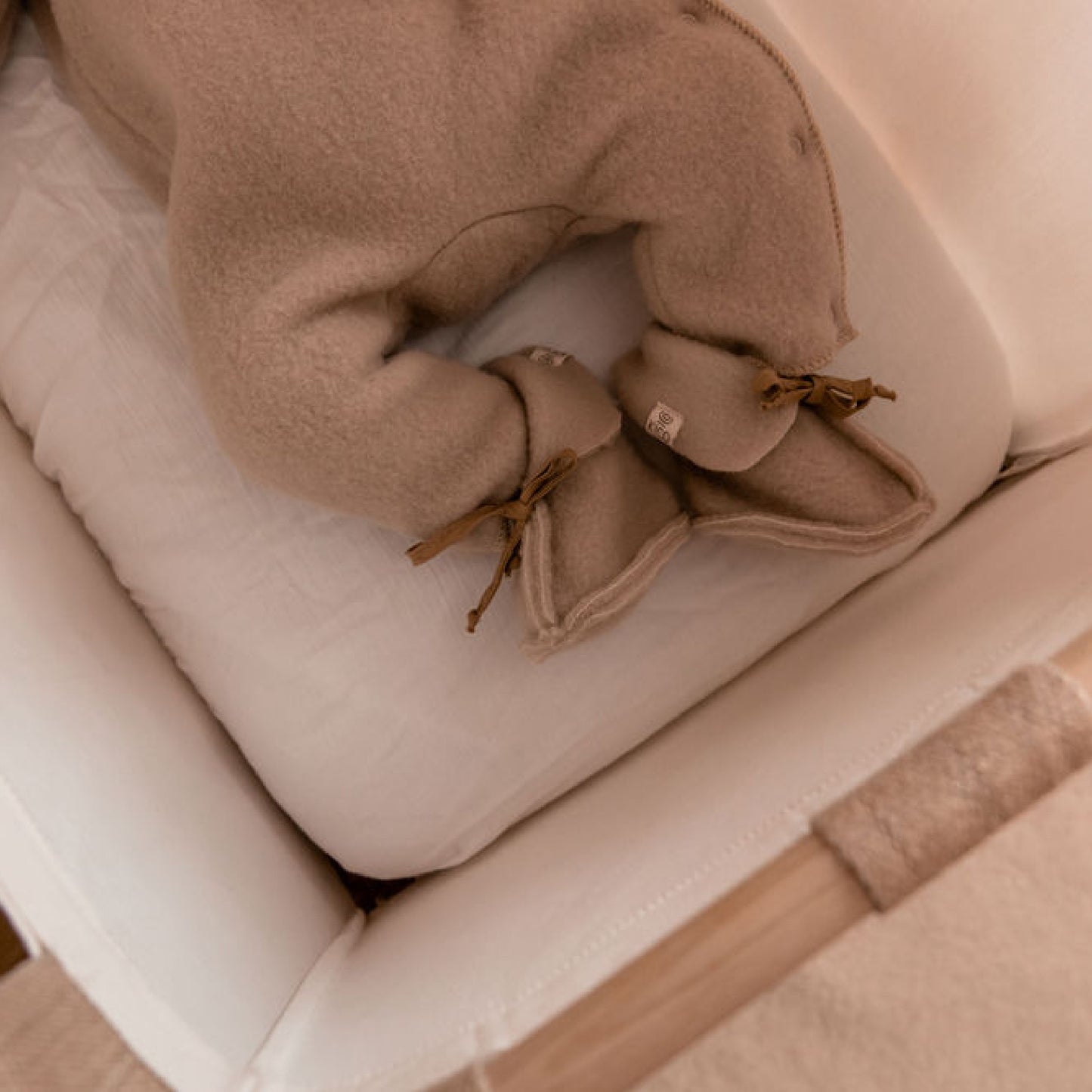 Kico Label Baby Slofjes Merinowol Beige