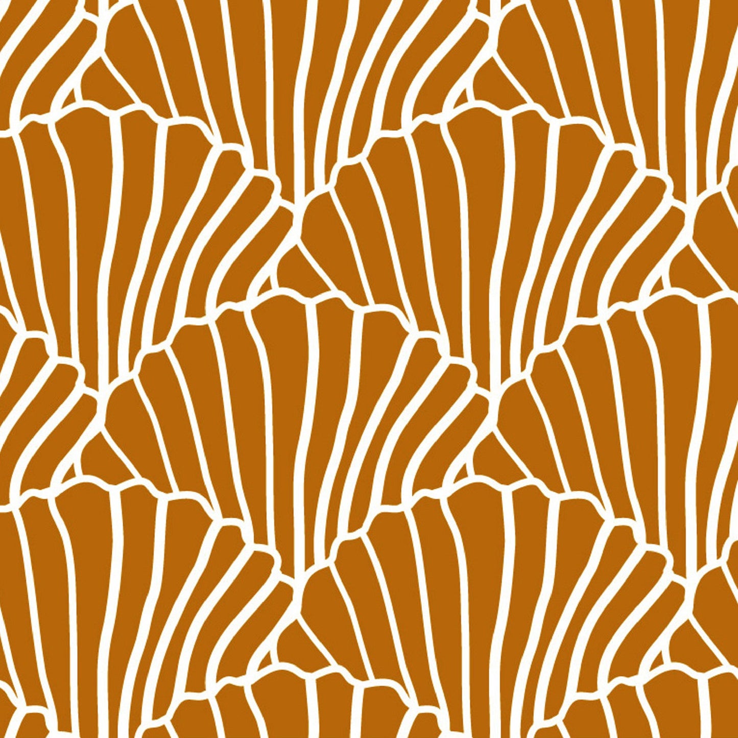 Swedish Linens Hoeslaken Seashells Cinnamon Brown 60x120cm