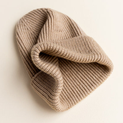 Hvid Beanie Fonzie Kids Sand