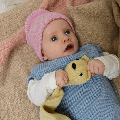 Hvid Beanie Fonzie Newborn Cotton Candy