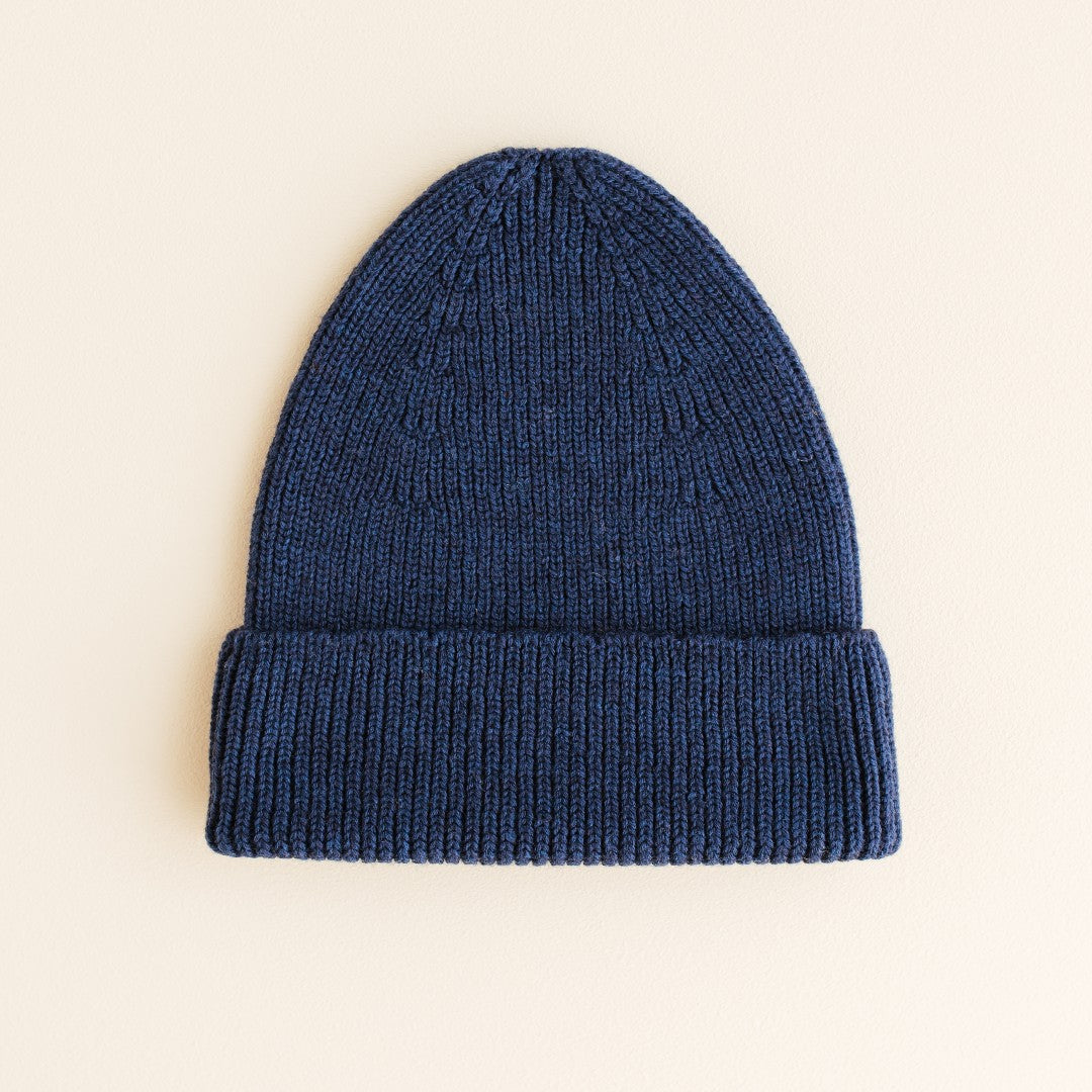 Hvid Beanie Fonzie Kids Blue