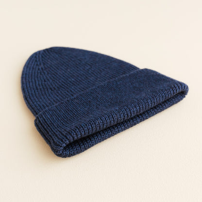 Hvid Beanie Fonzie Kids Blue