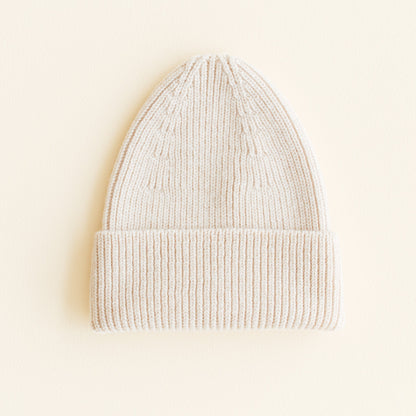Hvid Beanie Fonzie Kids Cream