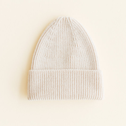 Hvid Beanie Fonzie Kids Cream