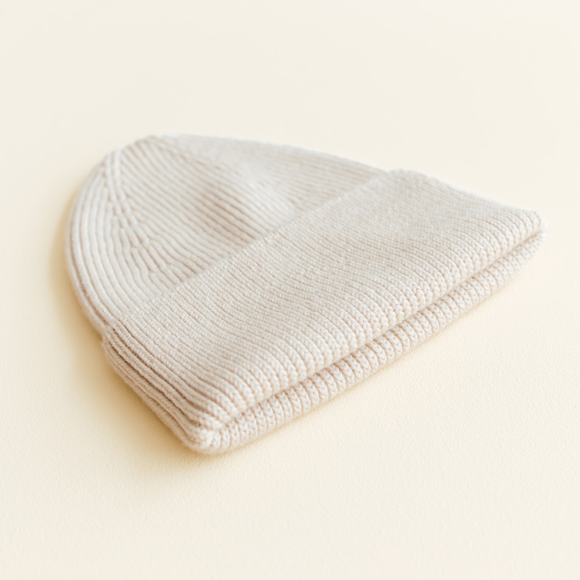 Hvid Beanie Fonzie Kids Cream
