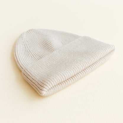 Hvid Beanie Fonzie Kids Cream