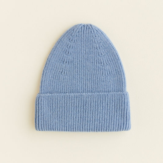 Hvid Beanie Fonzie Kids Light Blue