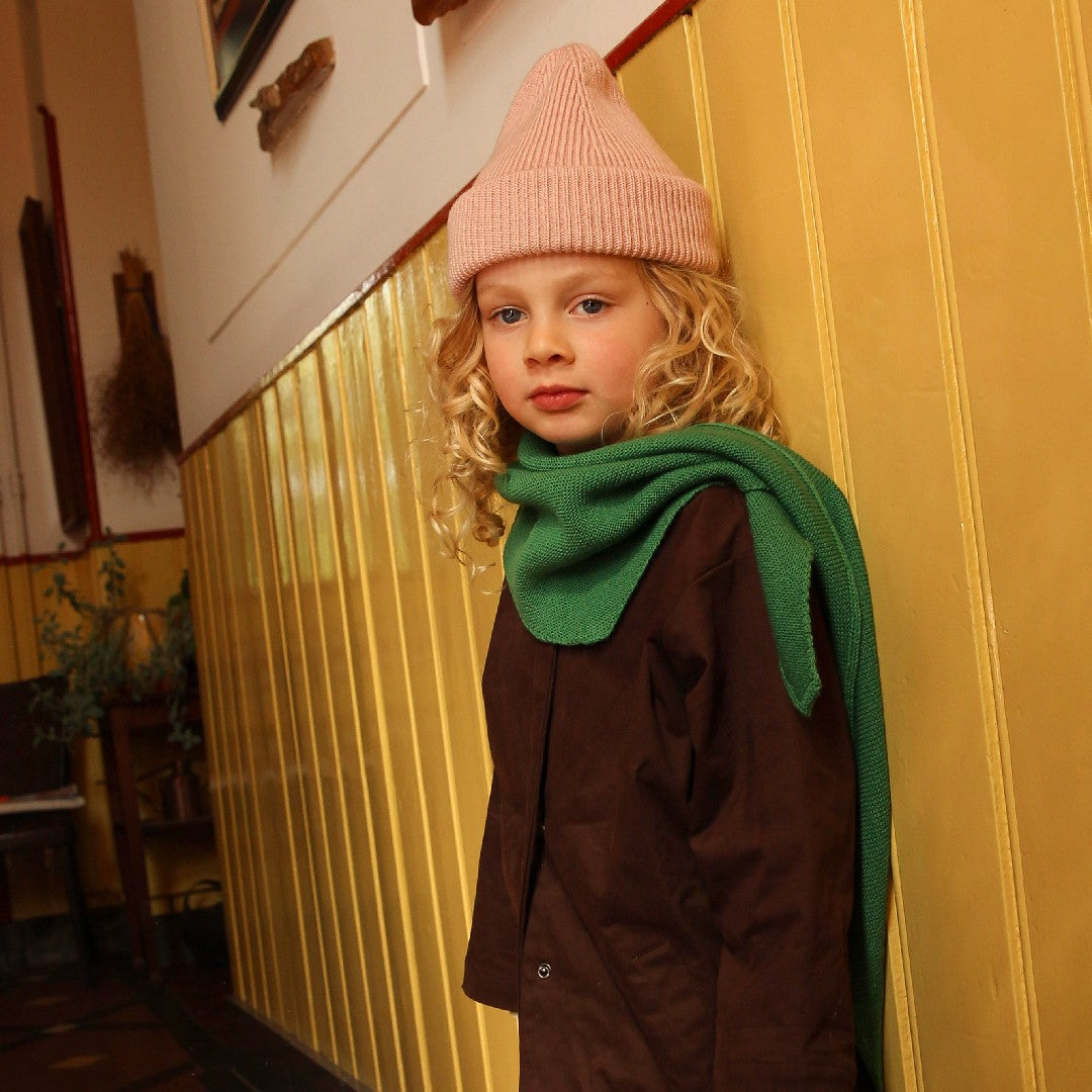 Hvid Beanie Fonzie Kids Powder