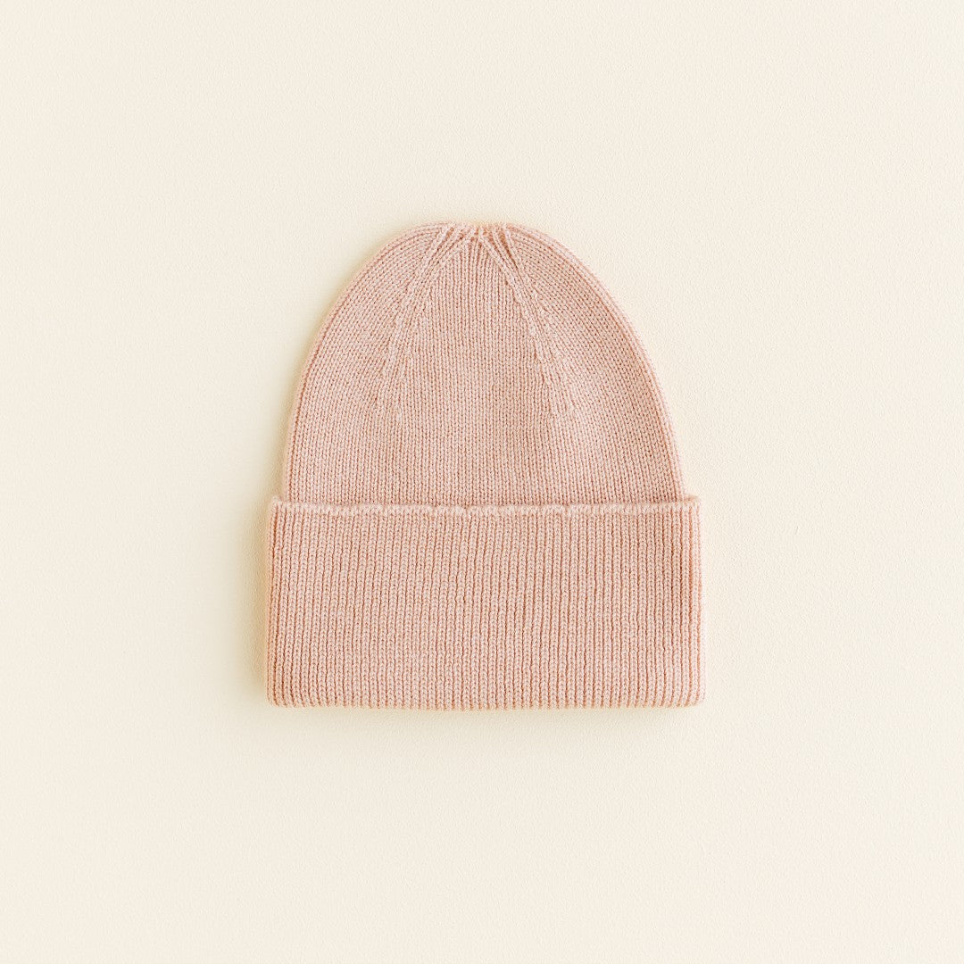 Hvid Beanie Fonzie Newborn Apricot