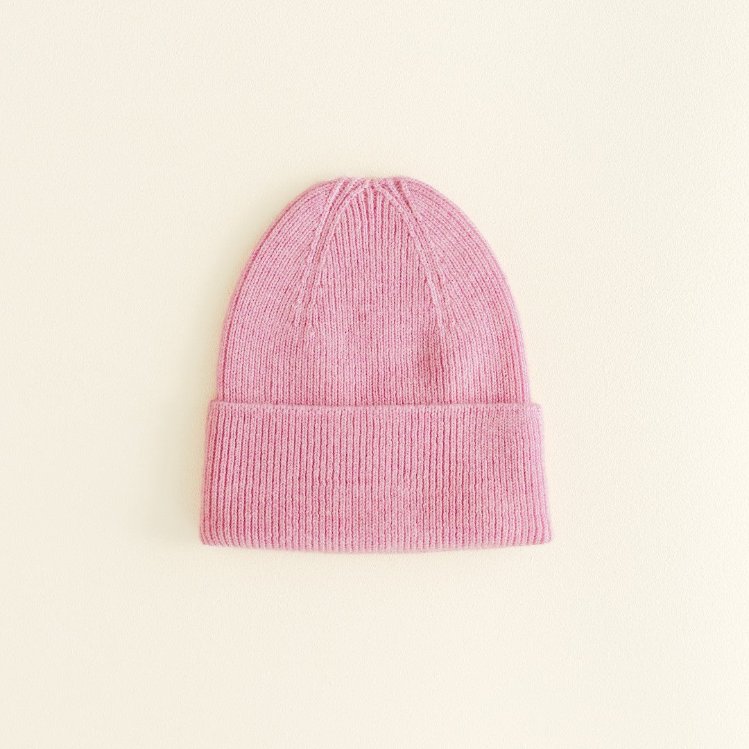Hvid Beanie Fonzie Newborn Cotton Candy