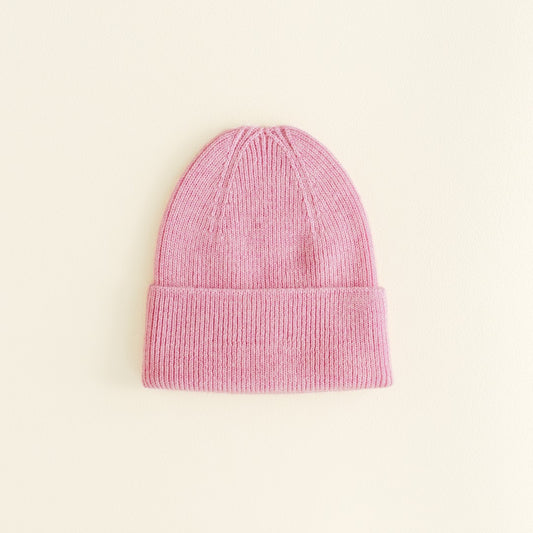 Hvid Beanie Fonzie Newborn Cotton Candy